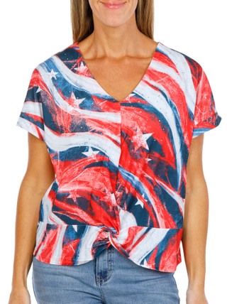 Thumbnail 1: Onque Women's Short Sleeve Americana Top 