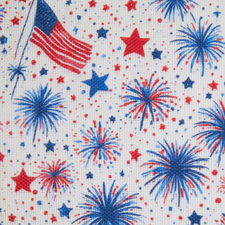 Thumbnail 2: Dream Home 4 Pk Americana Flags & Fireworks Placemats 