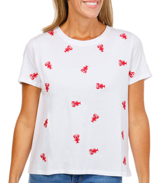 Thumbnail 1: Philosophy Women's Short Sleeve Embroidered Lobster Top 