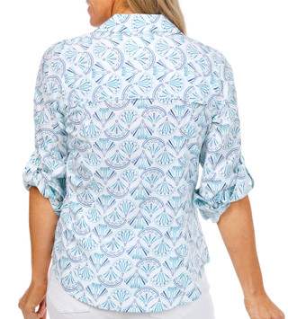 Thumbnail 2: REEL LEGENDS Petite Outdoor Wayfinder Woven Button Front Shirt 