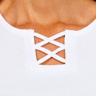 Thumbnail 2: Coral Bay Petite Short Sleeve Criss Cross Neck Top 