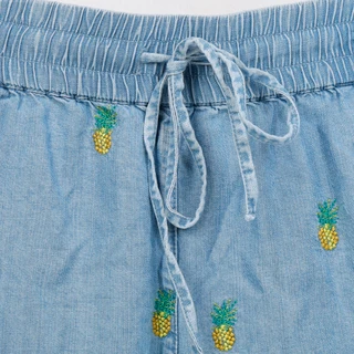 Thumbnail 2: Philosophy Women's Embroidered Tencel Shorts 