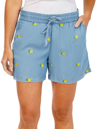 Thumbnail 1: Philosophy Women's Embroidered Tencel Shorts 