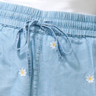Thumbnail 2: Philosophy Women's Embroidered Tencel Pull-On Shorts 