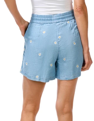 Thumbnail 3: Philosophy Women's Embroidered Tencel Pull-On Shorts 