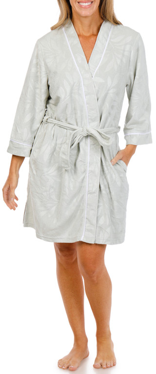 Thumbnail 5: JACLYN Women's Embossed Plush Robe 