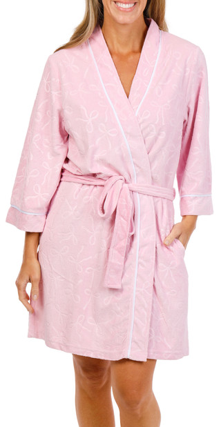 Thumbnail 1: JACLYN Women's Embossed Plush Robe 