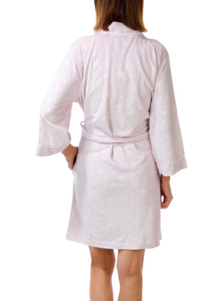 Thumbnail 2: JACLYN Women's Embossed Honey Knit Kimono Robe 