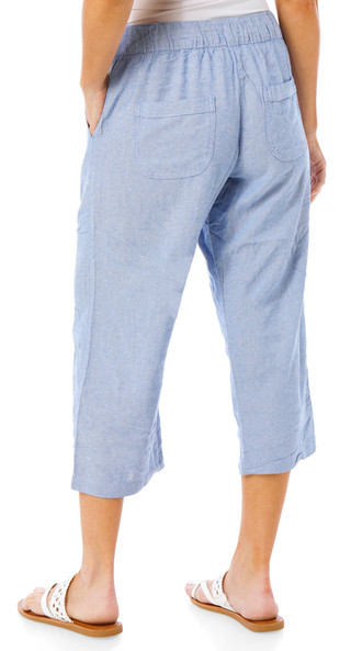 Thumbnail 2: Dash Women's 4 Pocket Linen Capris 