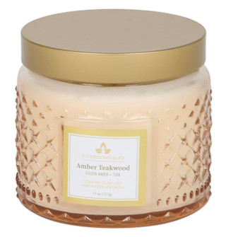 Thumbnail 2: Soy Essentials by Soi 11 oz Amber Teakwood Scented Candle 