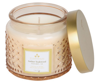 Thumbnail 1: Soy Essentials by Soi 11 oz Amber Teakwood Scented Candle 