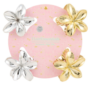 Thumbnail 1: Hair Essentials 4 Pk Metallic Hair Claw Clips 