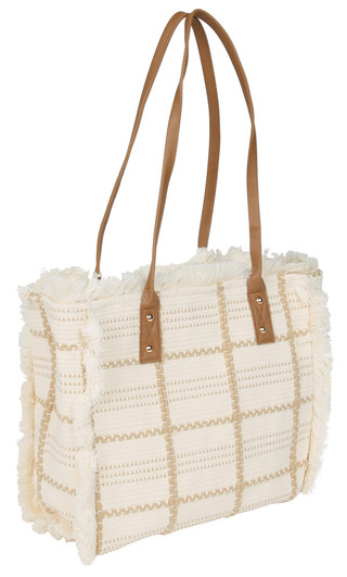 Thumbnail 3: Catherine Malandrino Double Handle Canvas Tote with Shell Tassel 