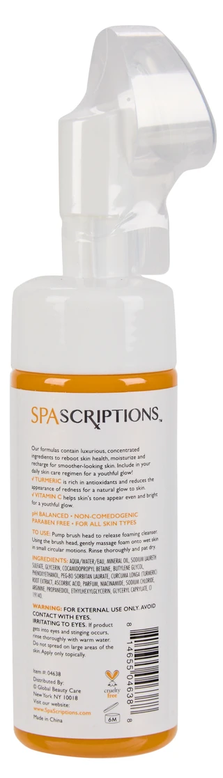 Thumbnail 2: SPASCRIPTIONS 5 oz Turmeric + Vitamin C Foaming Facial Cleanser  