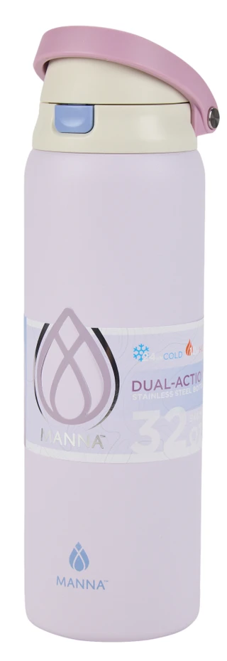 Thumbnail 1: Manna 32 oz Stainless Steel Dual-Action Water Bottle 