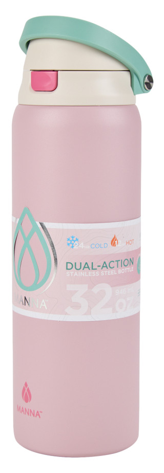 Thumbnail 1: Manna 32 oz Stainless Steel Dual-Action Water Bottle 