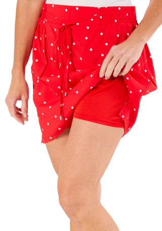Thumbnail 2: Floral & Ivy Women's Polka Dot Skort with Decorative Tie 