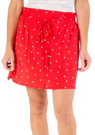 Thumbnail 1: Floral & Ivy Women's Polka Dot Skort with Decorative Tie 