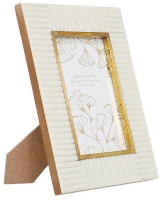 Thumbnail 2: Go Home LTD 4x6 Handcrafted Resin & Brass Inlay Photo Frame 