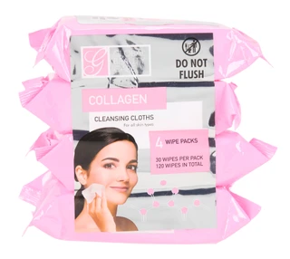 Thumbnail 1: Global Beauty Care 4 Pk Collagen Cleansing Wipes 