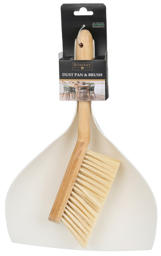 Thumbnail 1: Bombay 2 Pc Dustpan & Wooden Handle Brush 