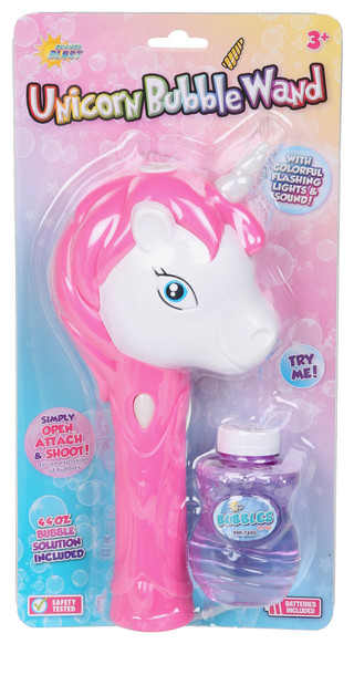 Thumbnail 1: Brooklyn Lollipop Unicorn Bubble Wand with Lights & Bubble Solution 