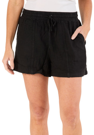 Thumbnail 1: Thread & Supply Women's 2 Pocket Drawstring Linen Shorts 