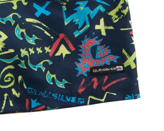 Thumbnail 3: Quiksilver Little Boys 2 Pc Long Sleeve Swim Shirt & Trunks Set 