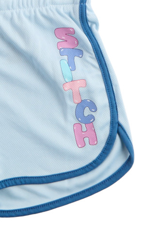 Thumbnail 3: Disney Big Girls 2 Pc Stitch Mesh Basketball Jersey & Shorts Set 