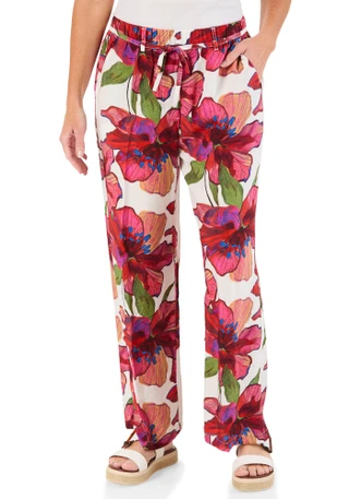 Thumbnail 1: Hope & Harlow Women's Wide Leg Print Pants 