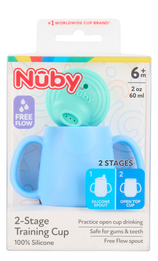 Thumbnail 1: Nuby Baby 2-Stage Silicone Training Cup 