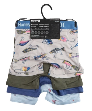 Thumbnail 2: Hurley Little Boys 4 Pk Micro Stretch Boxer Briefs 