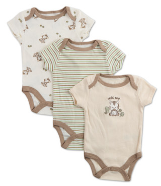 Thumbnail 1: Kyle & Deena Baby Boys 3 Pk Creepers  