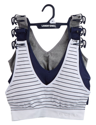 Thumbnail 1: Lands End Women's 3 Pk Bralettes 