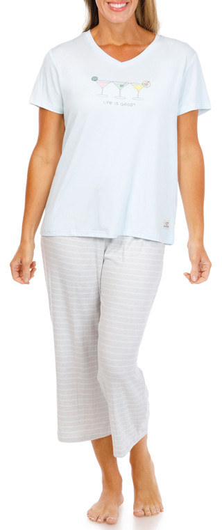 Thumbnail 1: Life is Good Women's 3 Pc Pajama Pants Set 