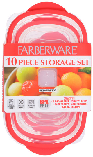Thumbnail 2: Farberware 10 Pc Nesting Food Storage Container Set 