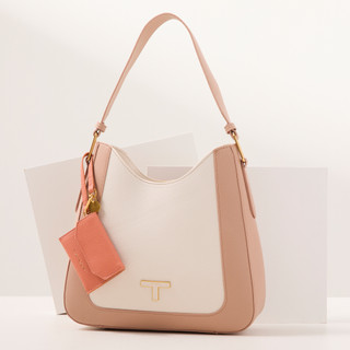 Thumbnail 1: Tahari Pebble Leather Shoulder Bag 