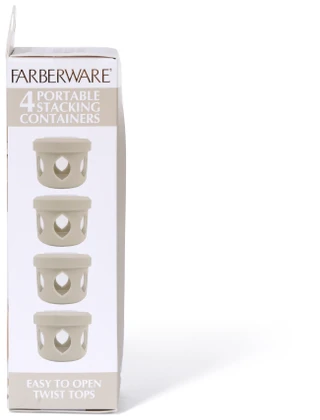 Thumbnail 2: Farberware 4 Pk Stackable Food Storage Containers  