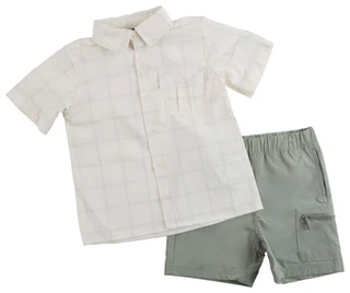 Thumbnail 1: Hunter Little Boys 2 Pc Short Sleeve Shirt & Shorts Set 