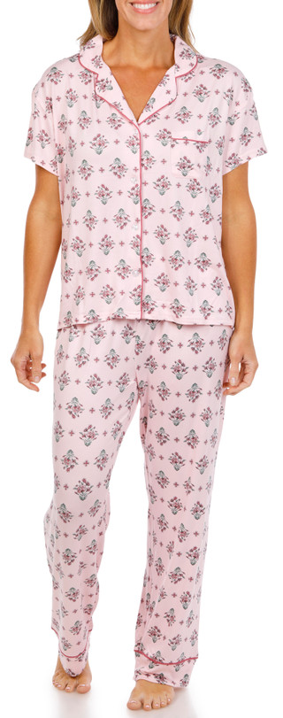 Thumbnail 1: Laura Ashley Women's 2 Pc Pajama Pants Set 