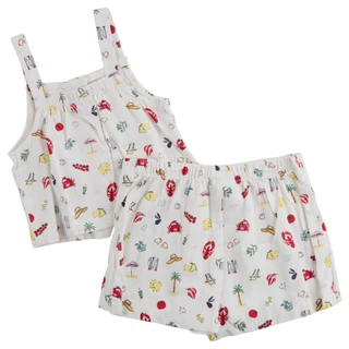 Thumbnail 2: Vince Camuto Little Girls 2 Pc Coastal Tank & Shorts Set 