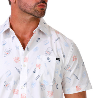 Thumbnail 2: Hurley Men's Short Sleeve Americana Button Down Shirt 