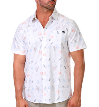 Thumbnail 1: Hurley Men's Short Sleeve Americana Button Down Shirt 