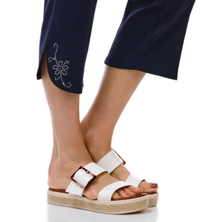 Thumbnail 2: Coral Bay Women's Pull On Embellished Hem Capris 