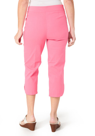 Thumbnail 3: Coral Bay Women's Solid Embellished Hem Capris 