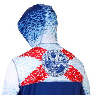 Thumbnail 2: REEL LEGENDS Men's Long Sleeve Americana Fishing Hoodie Shirt 