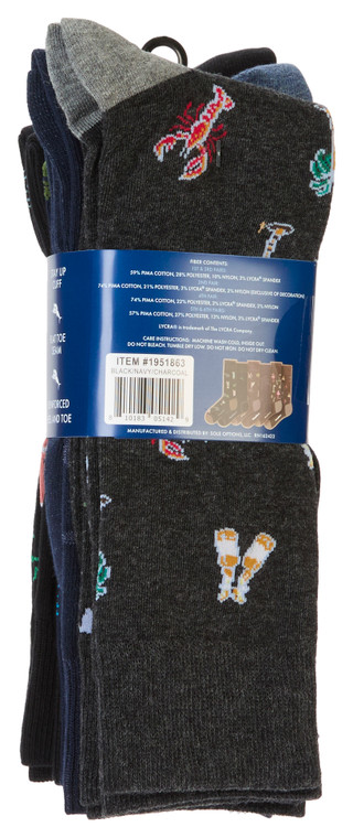 Thumbnail 2: TOMMY BAHAMA Men's 6 Pk Dress Casual Crew Socks 