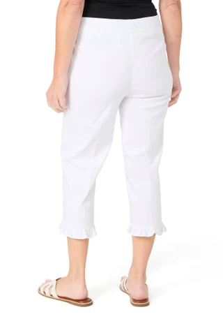 Thumbnail 2: Coral Bay Women's Pull On Ruffle Hem Capris 