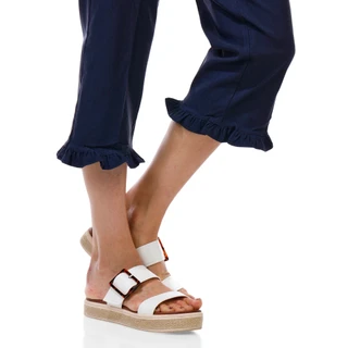 Thumbnail 3: Coral Bay Women's Pull On Ruffle Hem Capris 