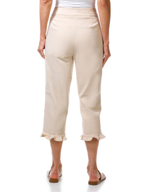 Thumbnail 3: Coral Bay Women's Pull On Ruffle Hem Capris 
